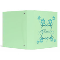 Floral Goddess Binder, Turquoise