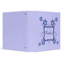 Floral Goddess Binder, Vibrant Blue