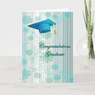 Floral Graduation Greeting Card zazzle_card