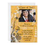 Floral Graduation Invite Invitation Class of 2012
