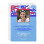 Floral Graduation Photo Invitation