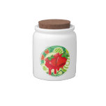 Floral Graffiti Strawberries Candy Dish