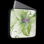 floral green  elegance laptop sleeves