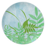 Floral Green Leaves plate