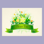 Floral & Green Ribbon invitations