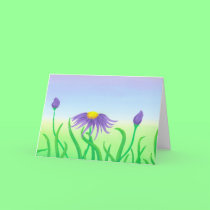 Floral Greeting Card (Blank) by Ametisti Floral Greeting Card (Blank)