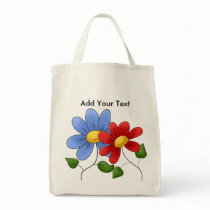 Floral Grocery Tote bags