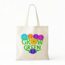 Floral Grow Green Bags