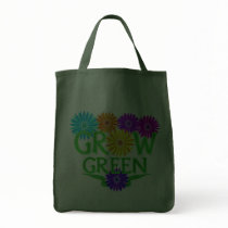 Floral Grow Green Dark Bags