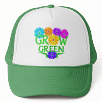 Floral Grow Green Hats