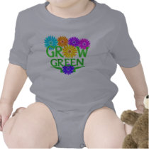 Floral Grow Green Infant Creeper