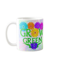 Floral Grow Green Mugs