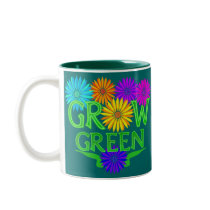 Floral Grow Green Mugs