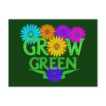 Floral Grow Green Postcard