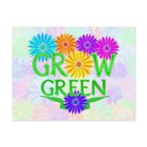 Floral Grow Green Postcard