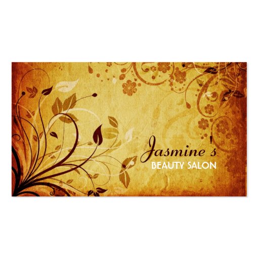Floral Grunge Business Card