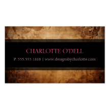 floral grunge business cards