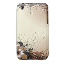 Floral Grunge iPhone 3 Case-Mate Cases
