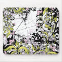 floral grunge leaves mousepads