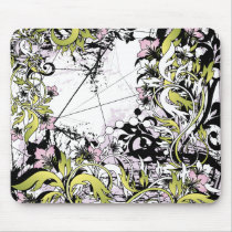 floral grunge leaves mousepads