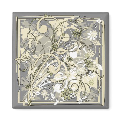 floral grunge magnet by VioDeSign