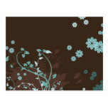Floral Grunge Pattern Postcards