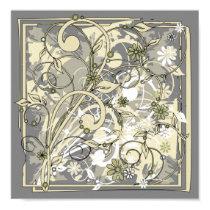 floral grunge posters