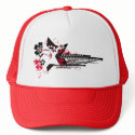 floral grunge stars hats