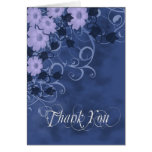 Floral Grunge Thank You Greeting Card