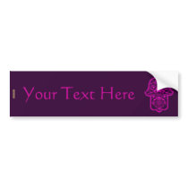 Floral Hamsa Pink Bumper Sticker