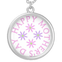 Floral Happy Mothers Day Necklace