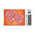 Hearts and flowers stamp