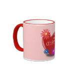 Floral Heart Monograms Mug mugs