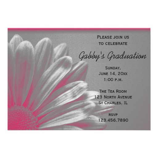 Floral Highlights Graduation Party Invitation