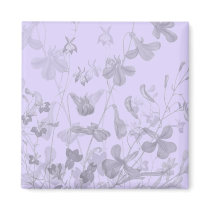 flower, flowers, floral, flora, art, design, garden, nature, subtle, pattern, gift, gifts, purple, lavendar, magnet, magnets, save the date, wedding, congratulations, thank you, thank you gift, blank, customizable, customize, pretty, Magnet with custom graphic design