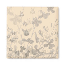 flower, flowers, floral, flora, art, design, garden, nature, subtle, pattern, gift, gifts, peach, orange, magnet, magnets, save the date, wedding, congratulations, thank you, thank you gift, blank, customizable, customize, pretty, Magnet with custom graphic design