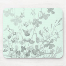 flower, flowers, floral, flora, art, design, garden, nature, subtle, pattern, gift, gifts, green, mousepad, mousepads, Mouse pad with custom graphic design