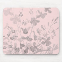 flower, flowers, floral, flora, art, design, garden, nature, subtle, pattern, gift, gifts, red, pink, mousepad, mousepads, Mouse pad with custom graphic design