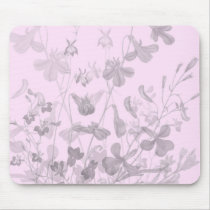 flower, flowers, floral, flora, art, design, garden, nature, subtle, pattern, gift, gifts, pink, mousepad, mousepads, Mouse pad with custom graphic design