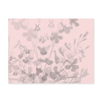 flower, flowers, floral, flora, art, design, garden, nature, subtle, pattern, gift, gifts, light, red, pink, postcard, postcards, rsvp, rsvp card, save the date, wedding, congratulations, thank you, thank you card, blank, customizable, customize, pretty, Postcard with custom graphic design