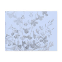 flower, flowers, floral, flora, art, design, garden, nature, subtle, pattern, gift, gifts, blue, postcard, postcards, rsvp, rsvp card, save the date, wedding, congratulations, thank you, thank you card, blank, customizable, customize, pretty, Postcard with custom graphic design