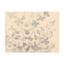 flower, flowers, floral, flora, art, design, garden, nature, subtle, pattern, gift, gifts, peach, orange, postcard, postcards, rsvp, rsvp card, save the date, wedding, congratulations, thank you, thank you card, blank, customizable, customize, pretty, Postcard with custom graphic design