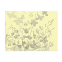 flower, flowers, floral, flora, art, design, garden, nature, subtle, pattern, gift, gifts, yellow, postcard, postcards, rsvp, rsvp card, save the date, wedding, congratulations, thank you, thank you card, blank, customizable, customize, pretty, Postcard with custom graphic design
