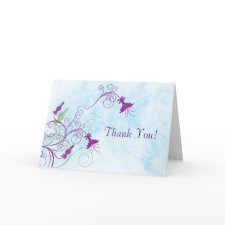 Floral Honeysuckles Illustration Thank You Card card