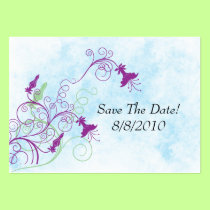 Floral Honeysuckles - Save The Date Profile Card business cards