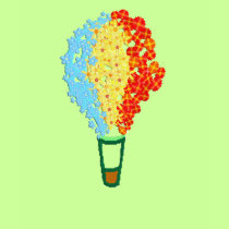 Floral hot air balloon t-shirts