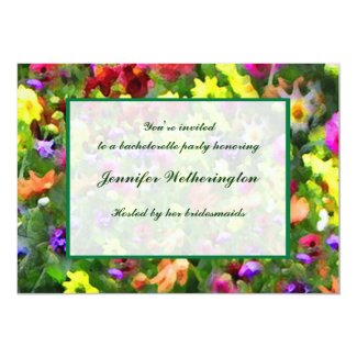 Floral Impressions Bachelorette Party 5x7 Paper Invitation Card