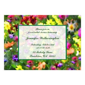 Floral Impressions Bridal Shower Personalized Announcements