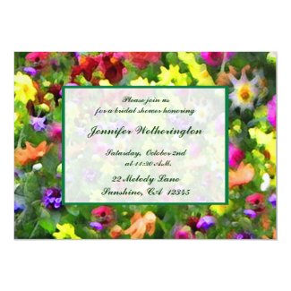 Floral Impressions Bridal Shower 5x7 Paper Invitation Card