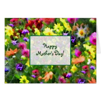 Floral Impressions Mothers Day Greeting Card